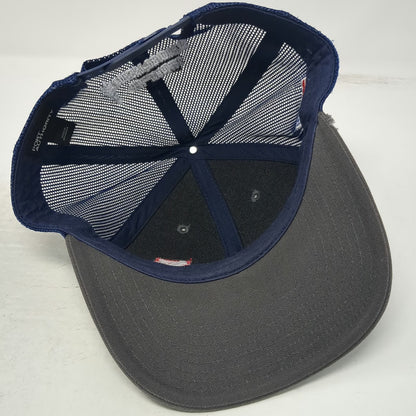 Port Authority Trucker Hat Gray Blue One Size American Flag Scuba JM Thomas