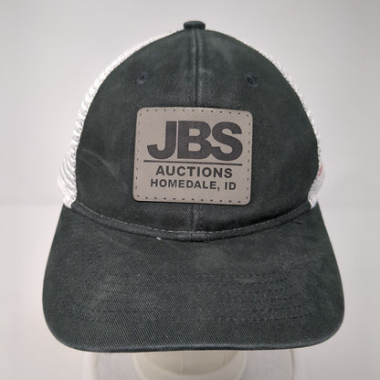 JBS Auctions Homedale ID Ponyback Trucker Hat Black OS Mesh Back Outdoor Cap