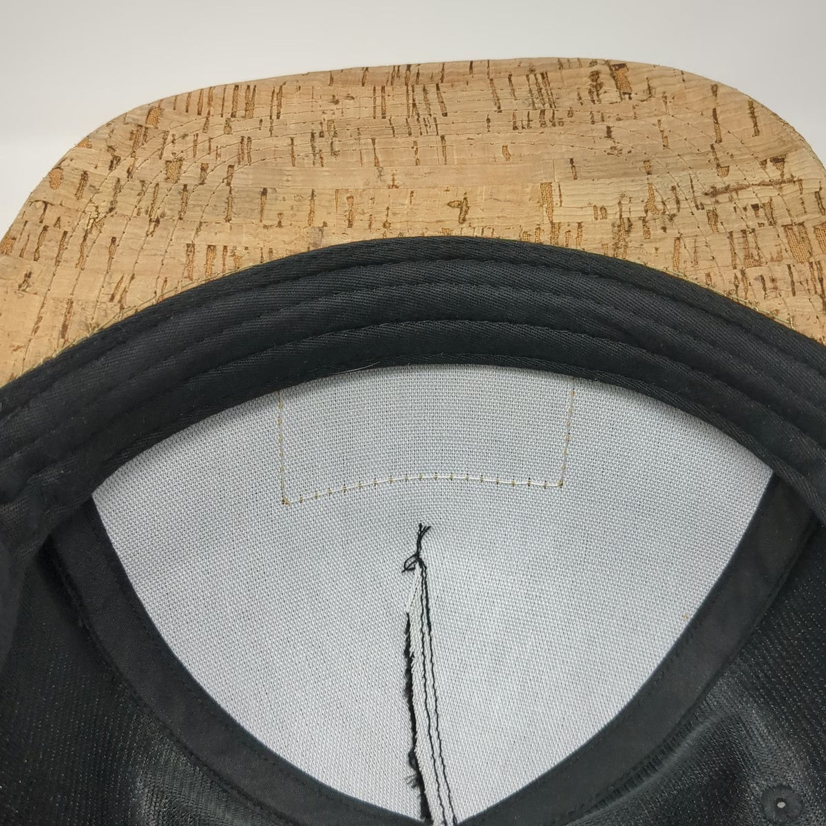 San Diego Cork Hat Co 5 Panel Black Beige One Size Cork Brim American Flag Hat