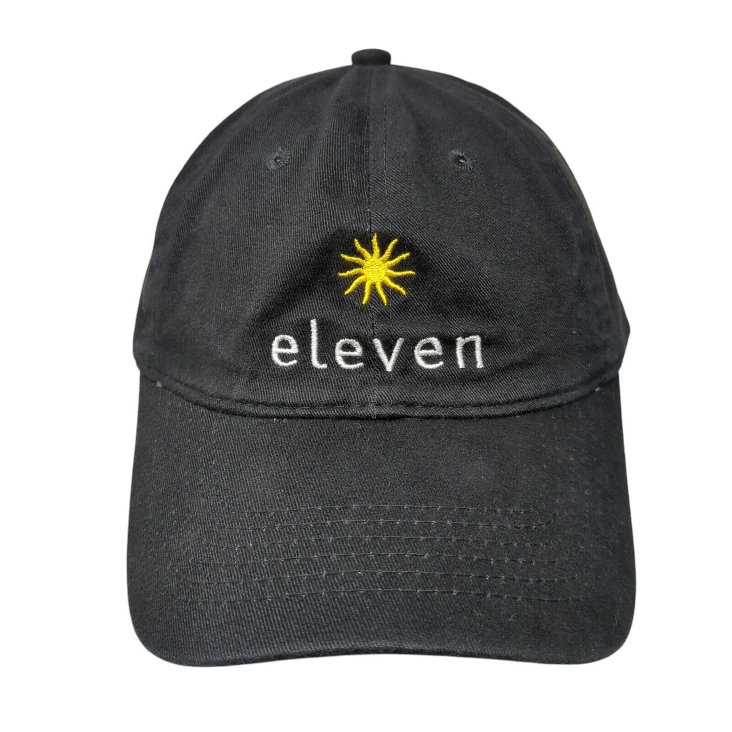 Eleven Slideback Hat Black One Size Solid Embroidered Port & Company
