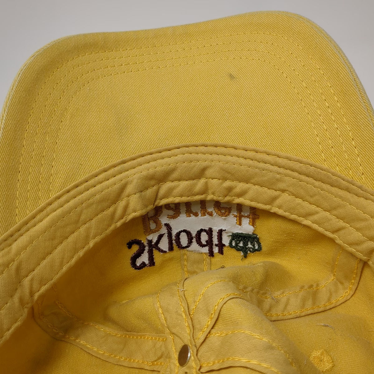 Authentic Pigment Skjodt Barrett Checkered Flag Yellow Baseball Cap One Size Hat