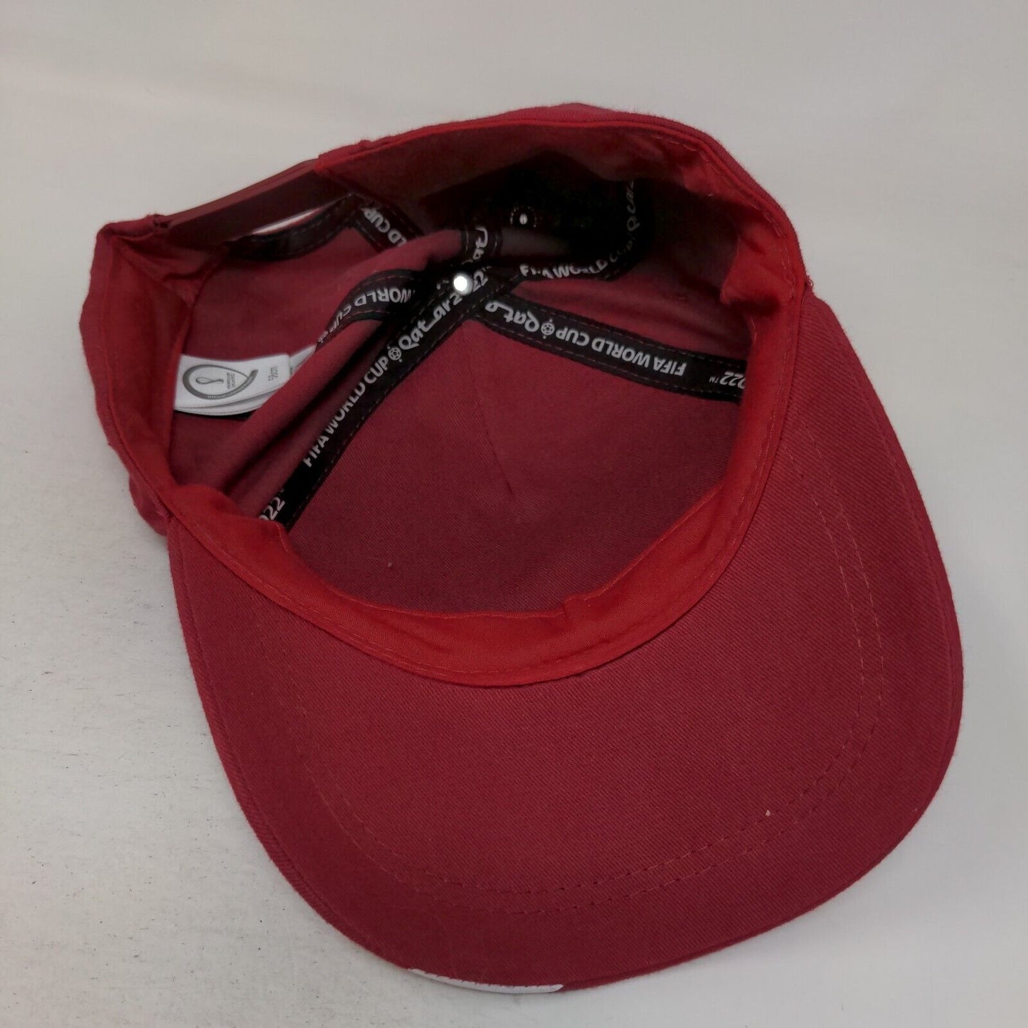 FIFA World Cup Qatar 2022 Snapback Hat Red Size 58 CM Graphic Logo Adjustable