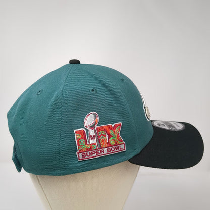 Philadelphia Eagles NFL New Era Green Black One Size Super Bowl LIX 9FORTY Hat