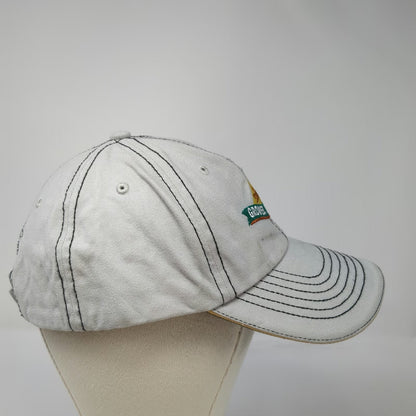 Simplot Baseball Cap Gray One Size Strapback Cotton Embroidered Logo Hat Stitch
