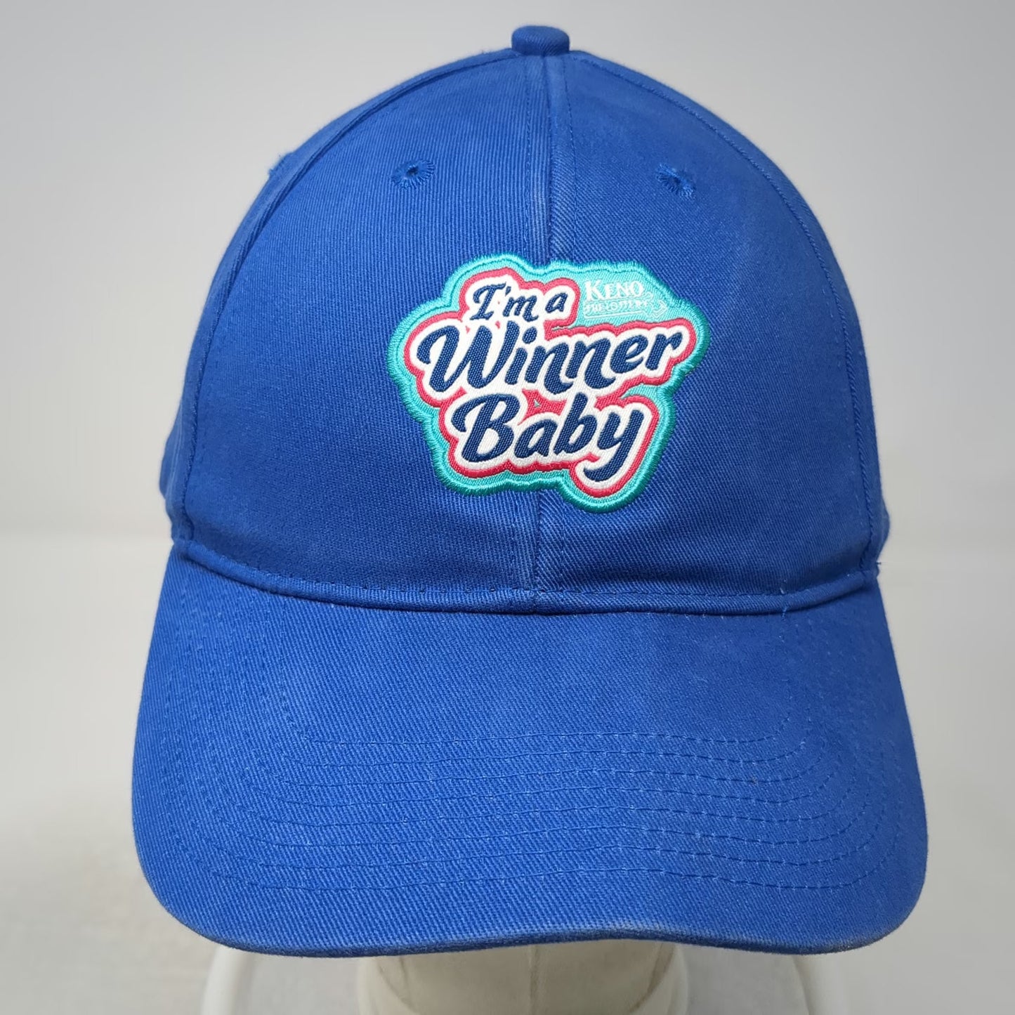 Blue Keno Lottery I'm a Winner Baby Baseball Cap One Size Hat Strapback Curved