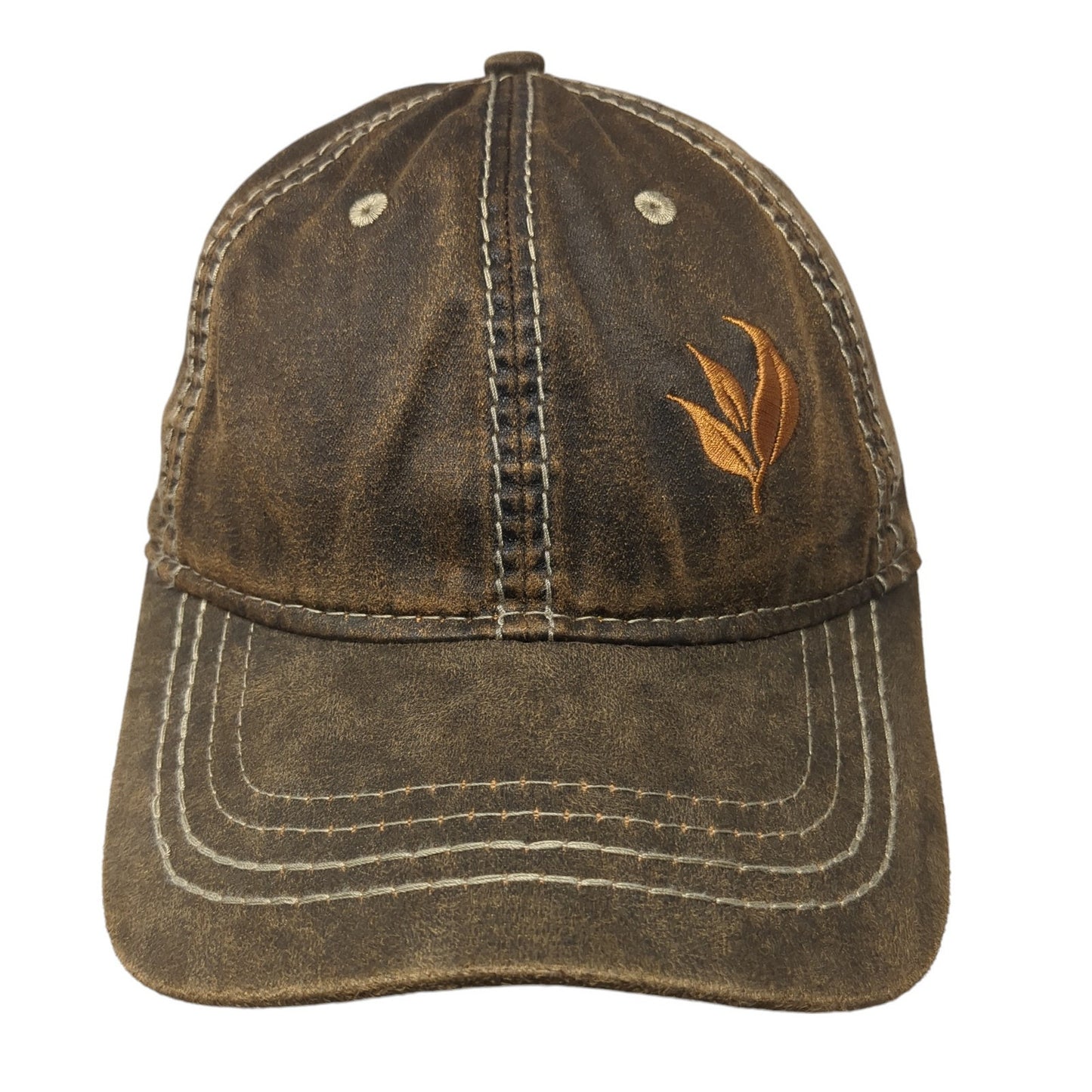 Port Authority Baseball Cap Brown One Size Adjustable Embroidered 6 Panel