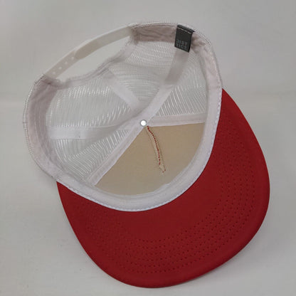 808 Boards Snapback Hat Red One Size Adjustable Mesh Back District Polyester