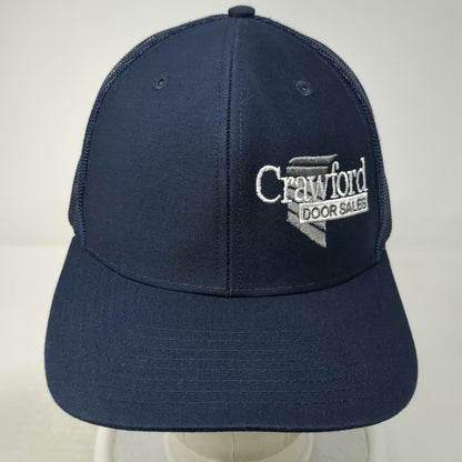 Richardson Trucker Hat Blue One Size Crawford Door Sales Mesh Back Snapback
