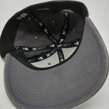 New Era Baseball Cap Gray M Amalgamated Sugar White Satin Stretch Fit Hat