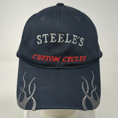 Port Authority Baseball Cap Black One Size Steele's Custom Cycles Flames Hat