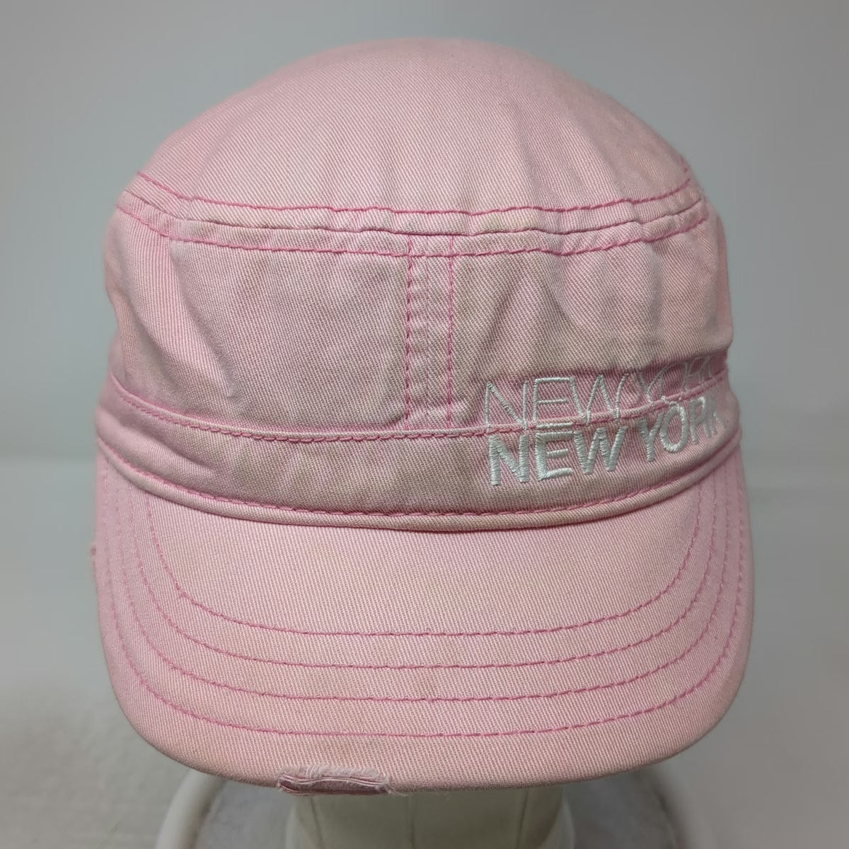 New York Hotel Casino Army Cap Pink One Size 97 Frayed Las Vegas Strapback Hat