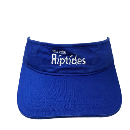 Riss Lake Riptides Sun Visor Hat Blue One Size Adjustable Embroidered Sportsman
