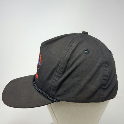 Otto 5 Panel Black One Size Hat Cactus Petes Players Club Plateau Rope Detail