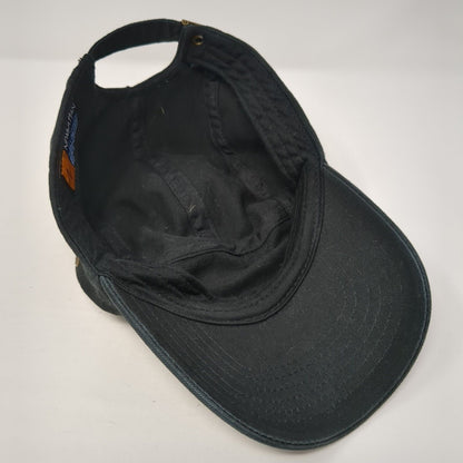 Newhattan Slideback 5 Panel Cap Black One Size Adjustable Breathable Blank