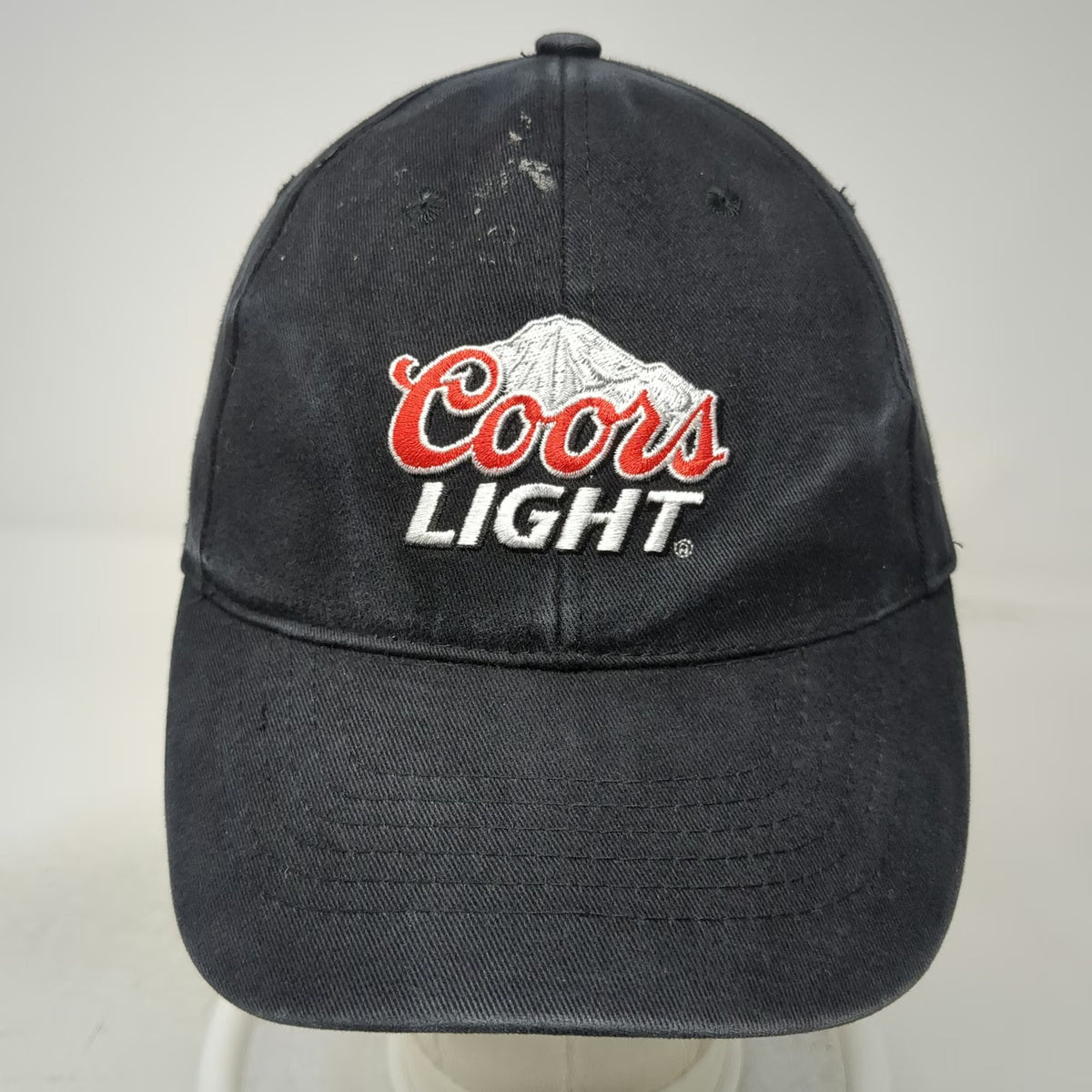 ACM Coors Light Beer Embroidered Mountain Logo Black Baseball Cap One Size