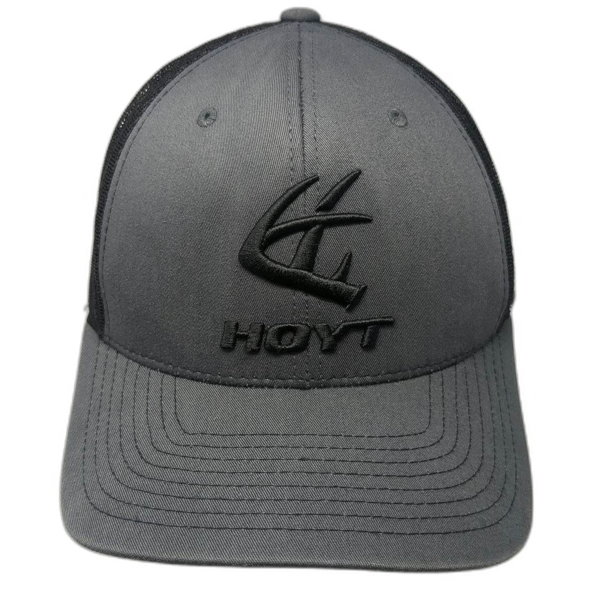 Hoyt Trucker Hat Gray One Size Archery Hunting Logo Mesh Back Snapback Cap Gear