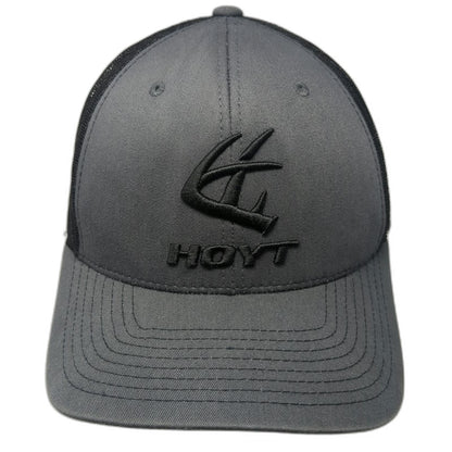 Hoyt Trucker Hat Gray One Size Archery Hunting Logo Mesh Back Snapback Cap Gear