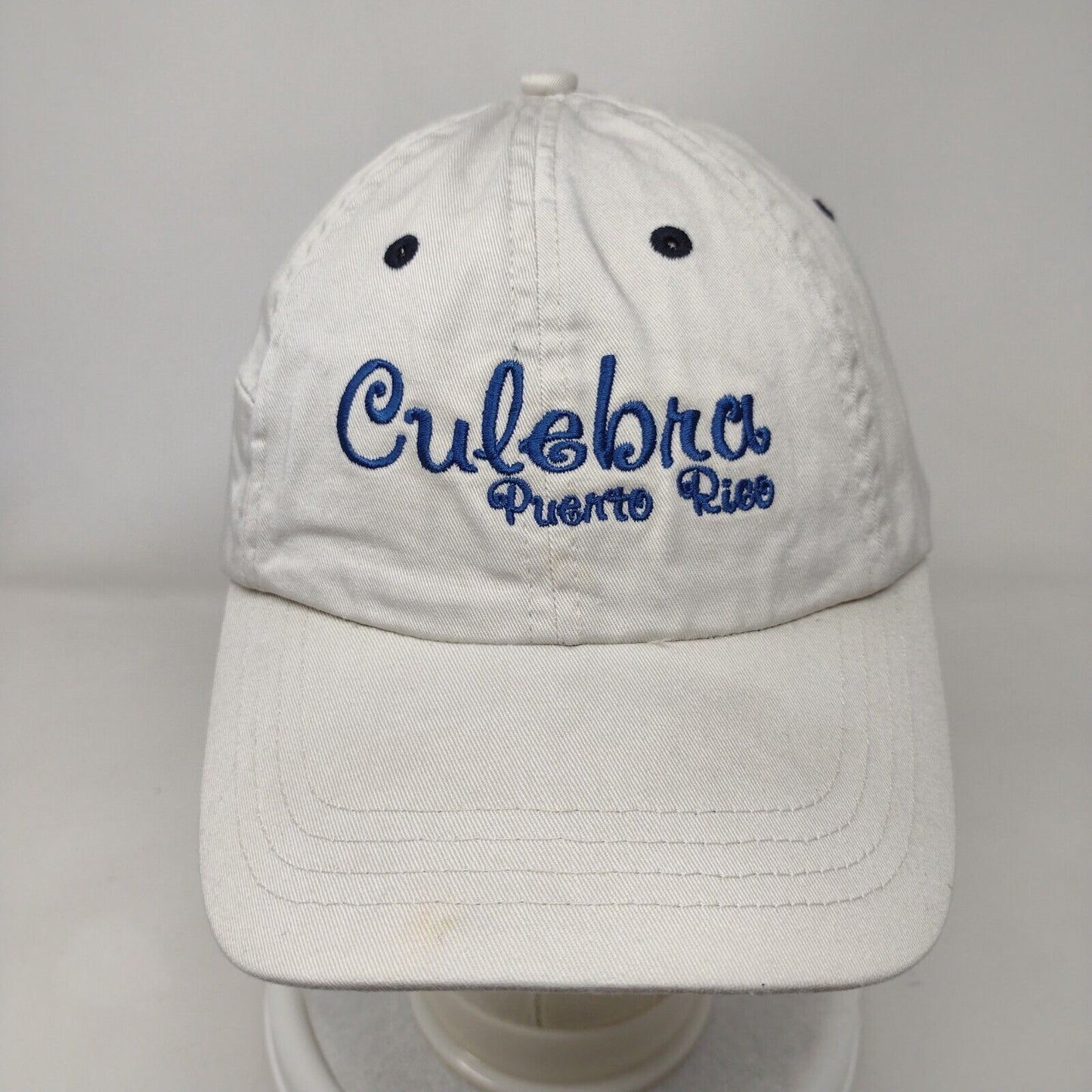 Culebra Puerto Rico Strapback Hat Tan One Size Adjustable Embroidered Polar