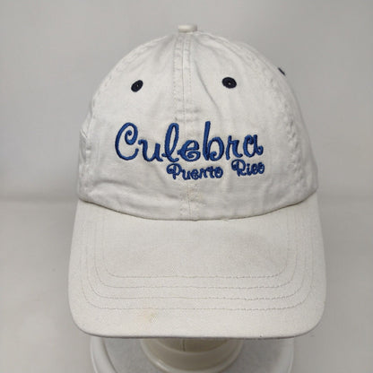 Culebra Puerto Rico Strapback Hat Tan One Size Adjustable Embroidered Polar