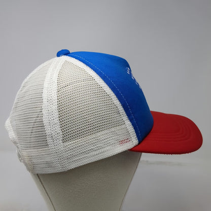 Blue Red White Trucker Hat OSFM Heart American Flag Mesh Snapback Patriotic USA