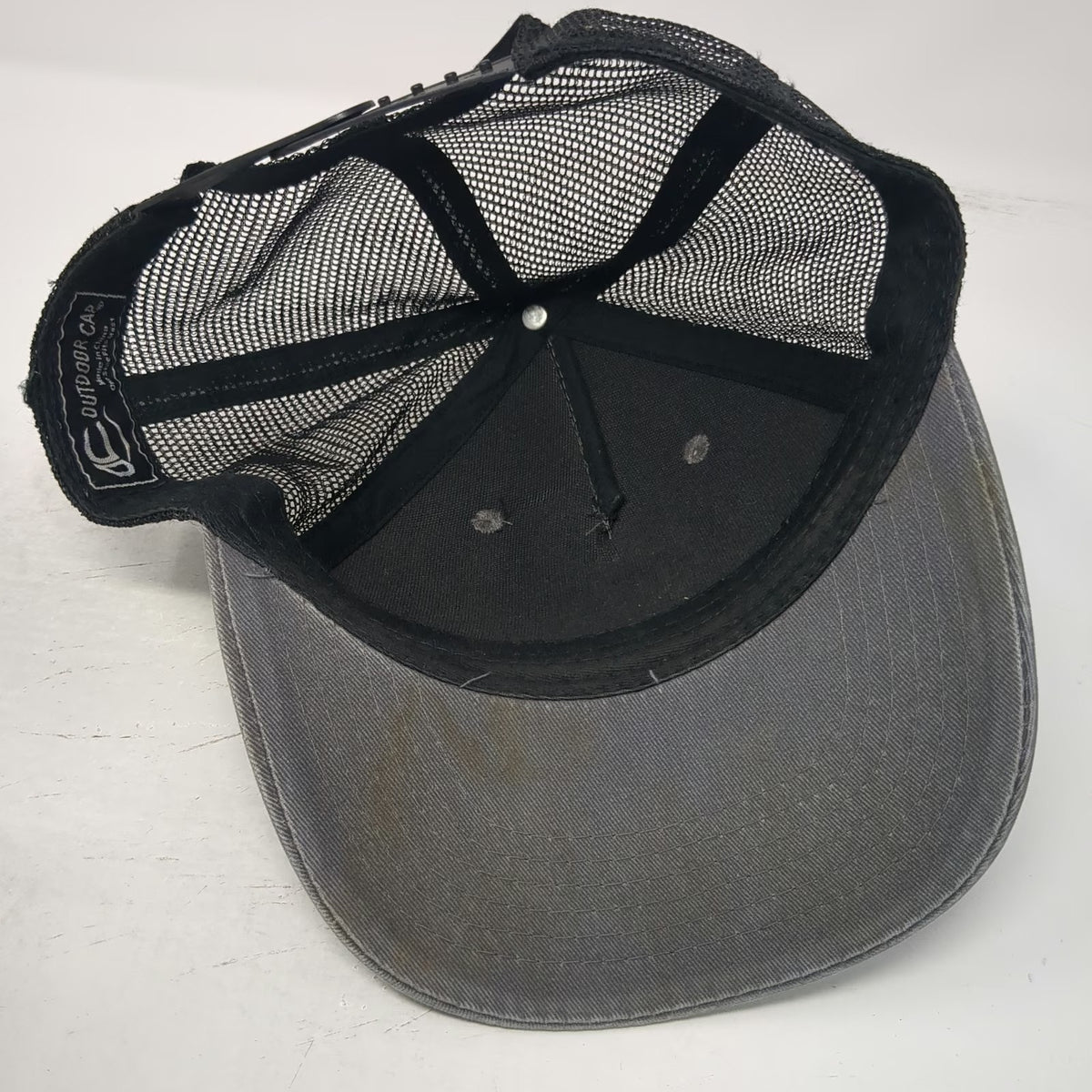 Outdoor Cap RAM Logo Gray Trucker Hat One Size Snapback Mesh Back Curved Brim