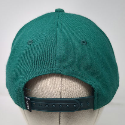 Vans 5 Panel Green Hat One Size Snapback Embroidered Logo Acrylic Wool Blend