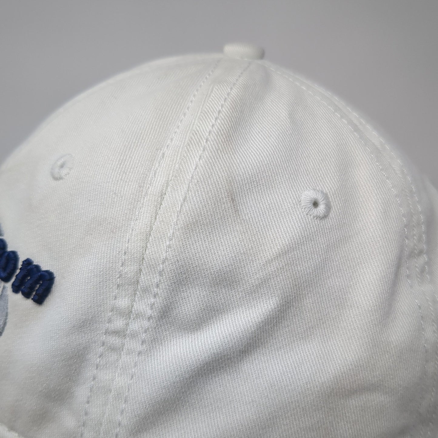 JustBats.com Slideback Baseball Cap White OS Adjustable Embroidered Champion
