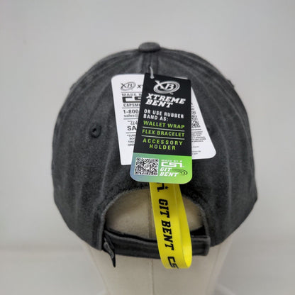 CSI American Flag Strapback Hat Gray OSFM Embroidered Git Bent W/Tags