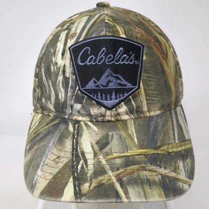 Cabelas Snapback Hat Green Camo One Size Mountain Patch Adjustable Fishing