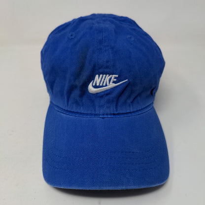 Nike Boy's Strapback Hat Blue Size 4-7 Embroidered Swoosh Spell Out Logo