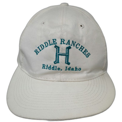 Otto Snapback Hat White One Size Riddle Ranches Idaho Embroidered Graphic Cap