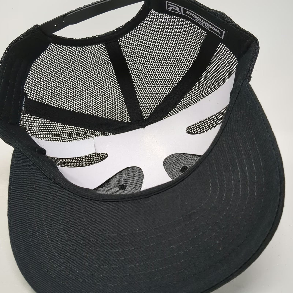 Richardson Trucker Hat Black One Size Snapback Mesh Premier Aggregates Flag