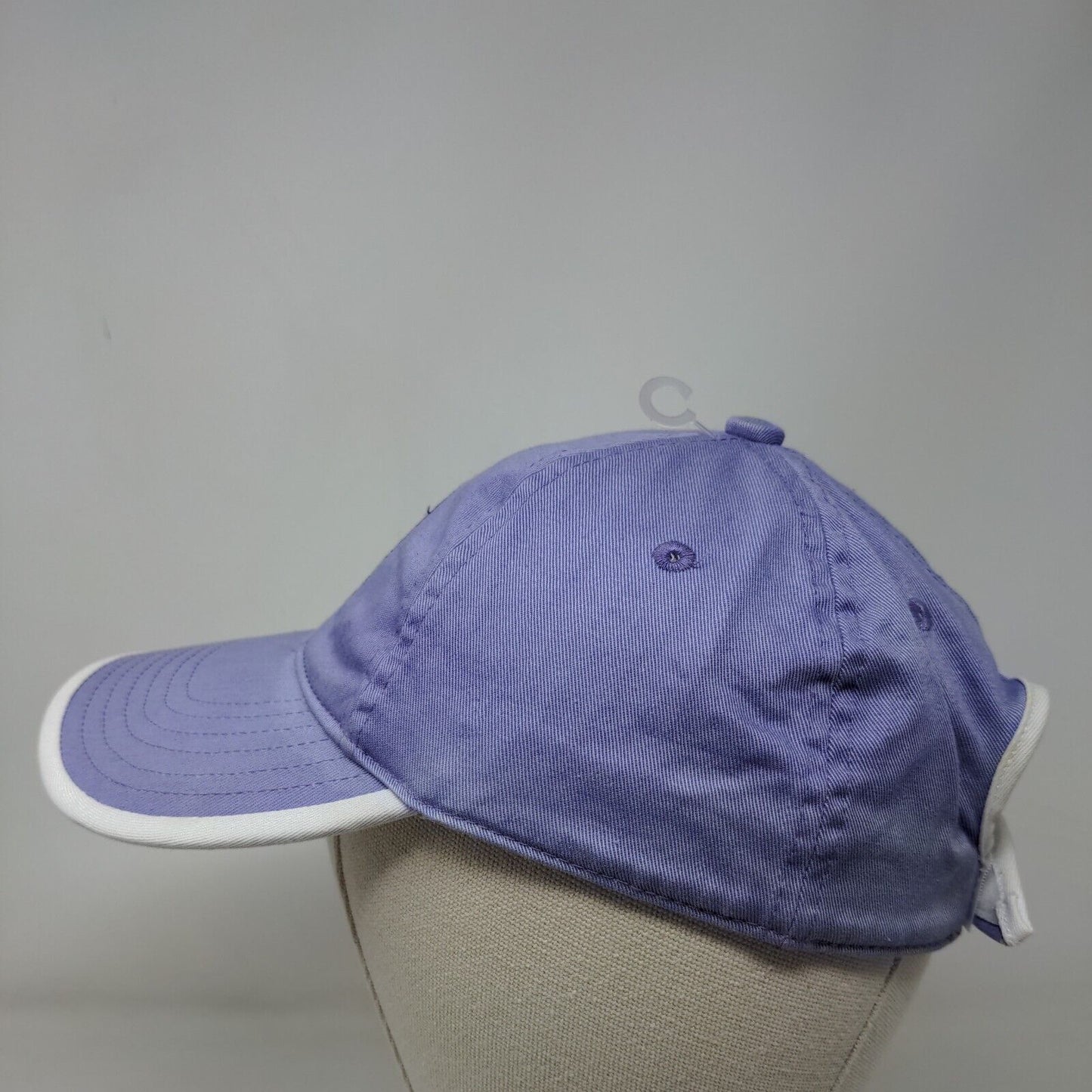 Page Tuttle Strapback Hat Purple One Size Adjustable Embroidered Logo Cotton