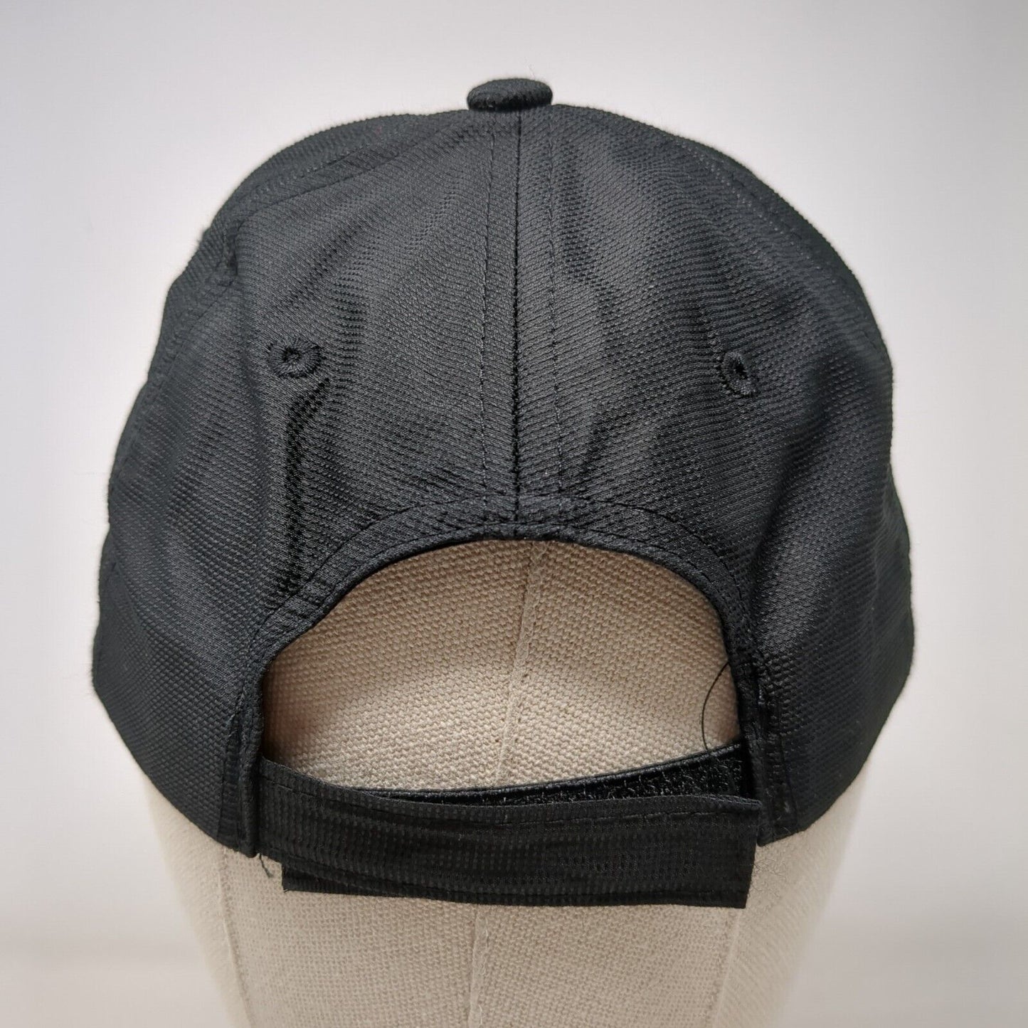 Albertsons Strapback Hat Black OSFA Adjustable Embroidered Image Solutions