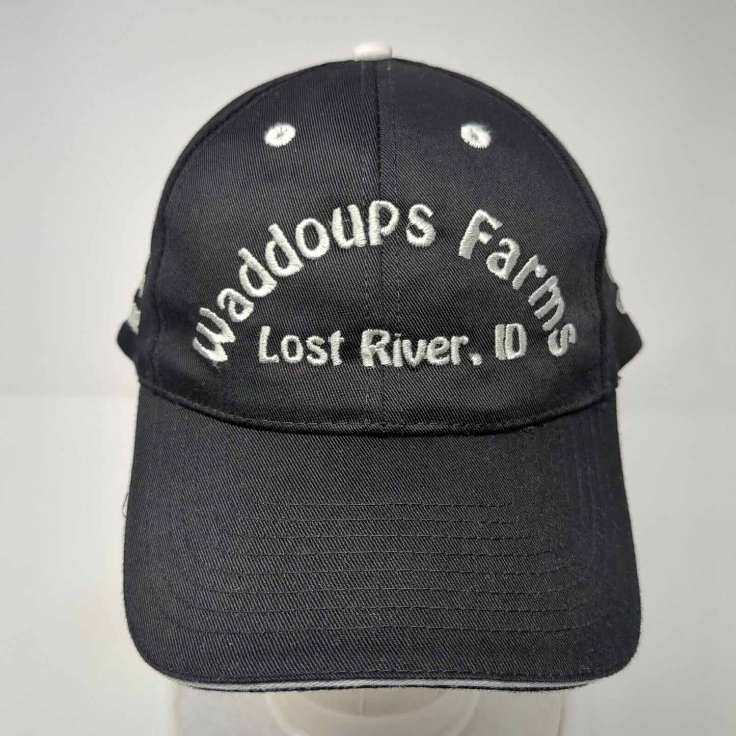 Waddoups Farms Lost River ID Strapback Hat Black One Size Adjustable Otto