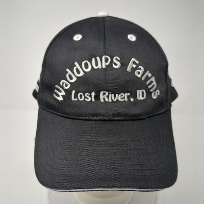 Waddoups Farms Lost River ID Strapback Hat Black One Size Adjustable Otto