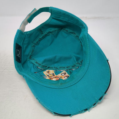 Kbethos Army Cap Blue OS Cross Patch Rhinestones Tribal Embroidery Strapback hat