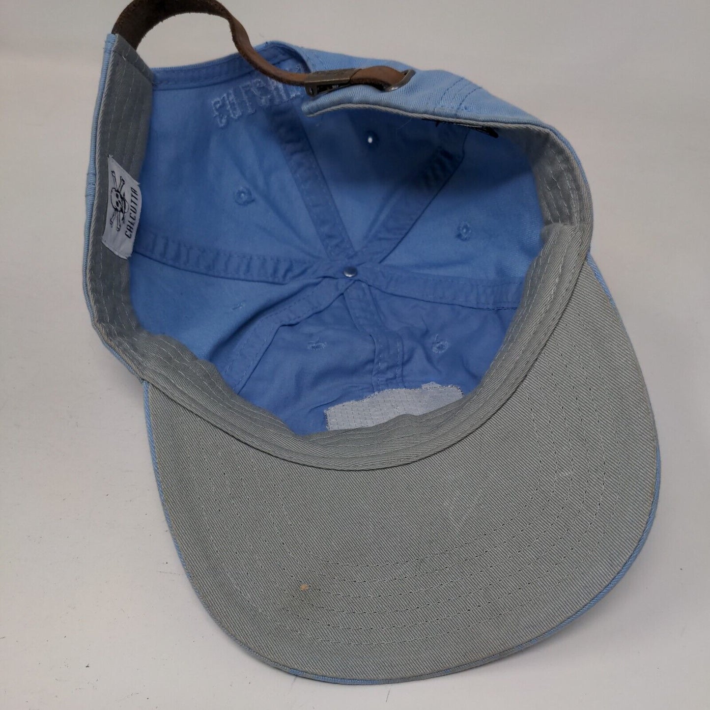 Calcutta Slideback Hat Blue OSFM Adjustable Patch Logo Vented Holes 6 Panel