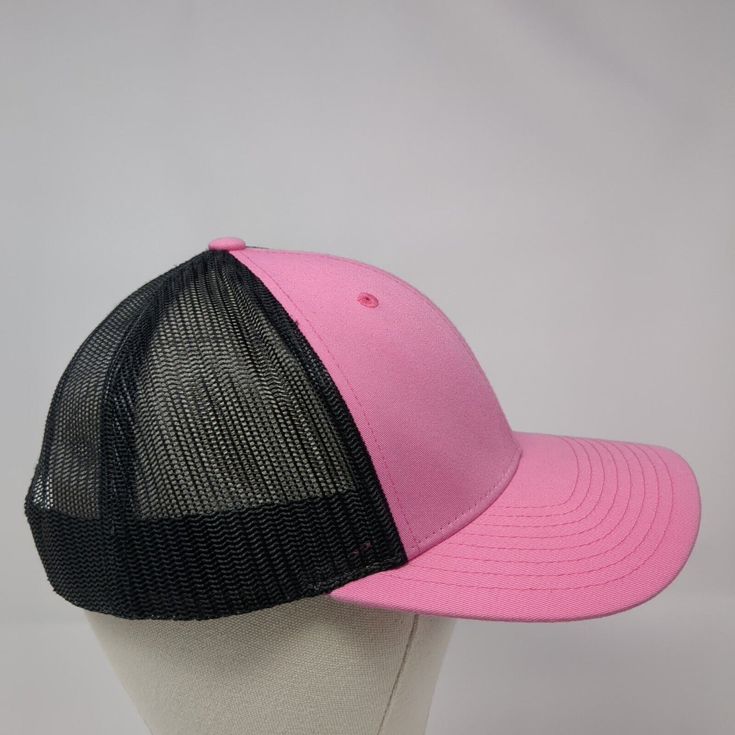 Richardson Snapback Trucker Hat Pink M/L Embroidered Logo Colorblock