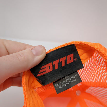 Caldwell Snapback Trucker Hat Orange One Size Adjustable Mesh Back Otto