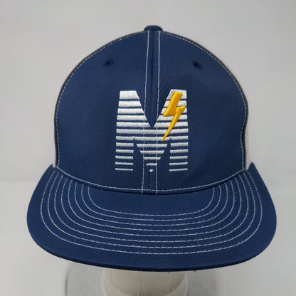 M Lightning Fitted Trucker Hat Blue S/M D-Series Mesh Back Pacific Headwear