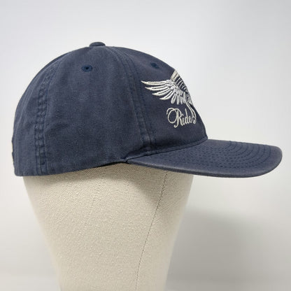 Port Authority Builders FirstSource Ride Hard Motorcycle Hat Blue Baseball Cap M