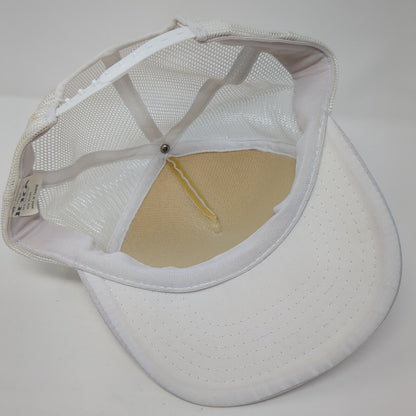 Kim's Korner Snapback Mesh Back Trucker Hat White One Size Adjustable
