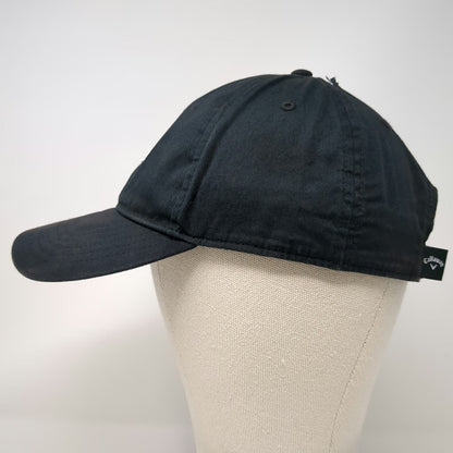 Callaway Baseball Cap Black One Size Strapback Cotton Golf Logo Embroidered Hat