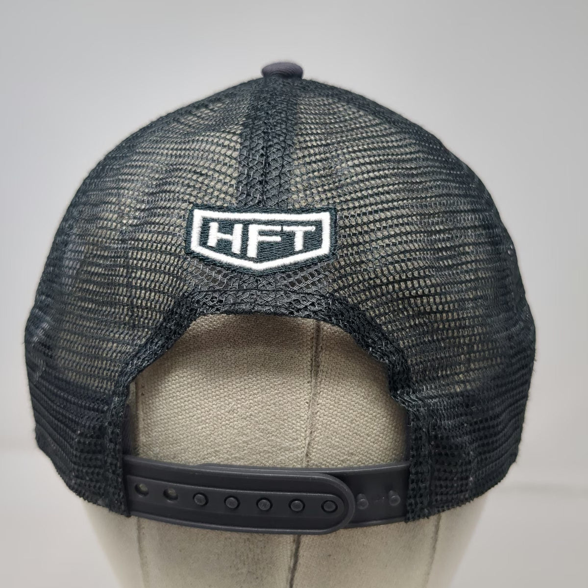 Harbor Freight Trucker Hat Gray One Size Mesh Snapback Patch Logo HFT Est 1977