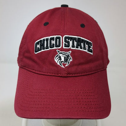 The Game Baseball Cap Red Black White OSFM Chico State Wildcats Hat Slideback