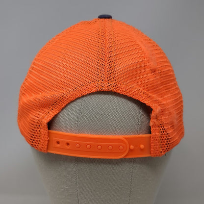 Caterpillar Trucker Hat Blue Orange Green One Size Snapback Mesh CAT Logo