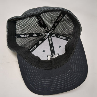 Letter N Fitted Trucker Hat Gray 7 3/8-8 Mesh Back 6 Panel Pacific Headwear