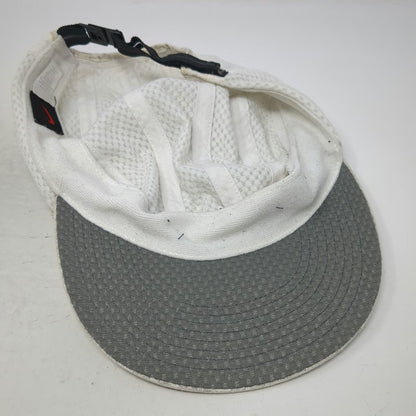Nike Baseball Cap White Mesh Performance Embroidered Swoosh Runner Hat Vintage