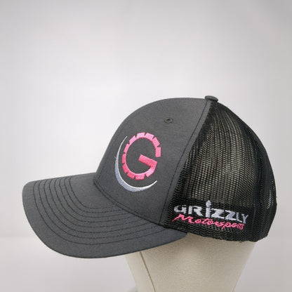 Grizzly Motorsports Snapback Mesh Back Trucker Hat Gray One Size 6 Panel